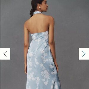 BHLDN Ruby Twist Halter Satin Gown